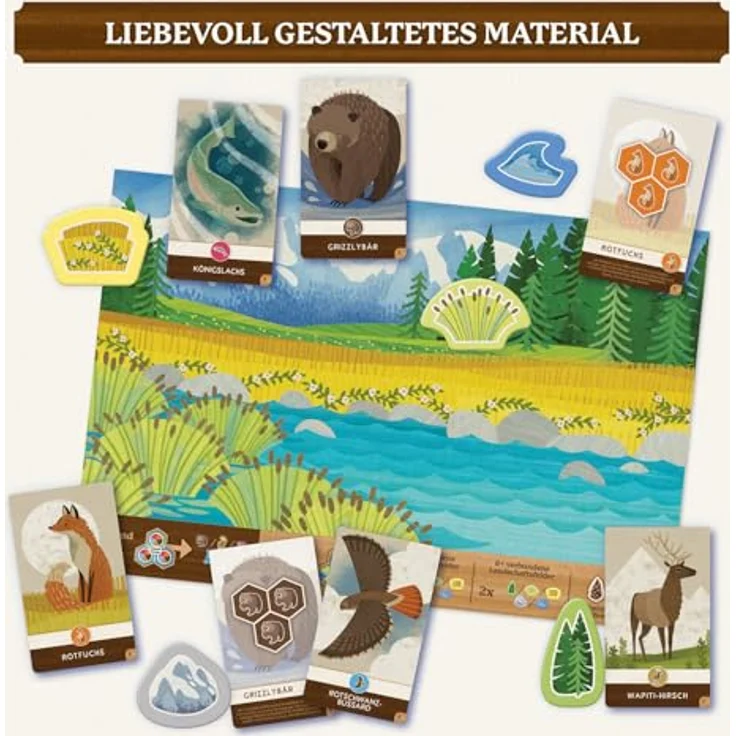 KOSMOS Cascadia Junior, „Spiel des Jahres“ 2022 für Kinder ab 6 Jahre, Legespiel für Natur- und Tierfans. – Bild 5