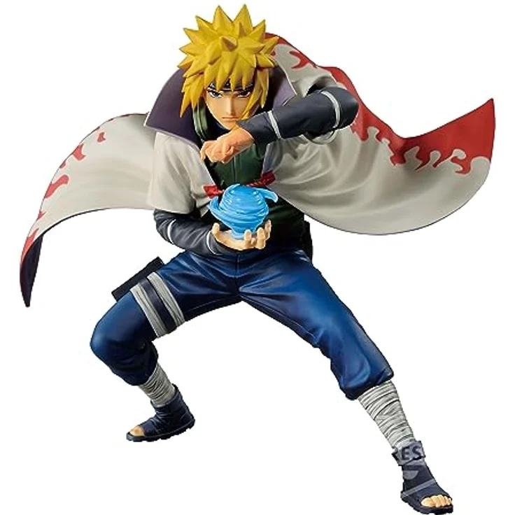 Banpresto BP88614P Minato Namikaze Actionfigur, PVC, 12 cm, Naruto Shippuden, Mehrfarbig, inklusive Basishalter – Bild 1