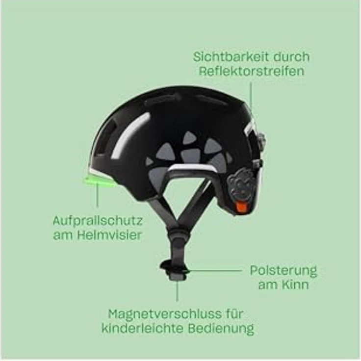 Affenzahn Fahrradhelm für Kinder Einhorn - Rosa, Individuell verstellbar, Größe S/M, Sichtbarkeit durch integriertes Rücklicht – Bild 3