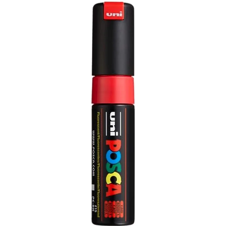 uni-ball Lackmarker uni-ball Posca PC-8K Marker, breite Keilspitze 8mm, vielfältige Farbpalette – Bild 2