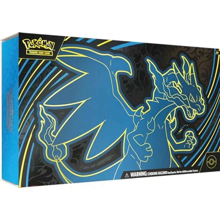 Pokémon TCG: Mega Charizard X ex Ultra-Premium-Kollektion, mit 1 Folien-Promo-Karte, 65 Kartenhüllen, Spielmatte, Deckbox, Metallmünze und 18 Boosterpacks – Bild 1