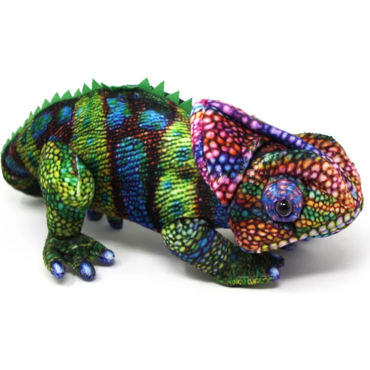 Cornelissen Kuscheltier Chamäleon, ca. 27 cm, flexibles Polyesterfell, bunt