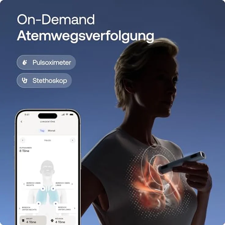 Withings BeamO – Kontaktloses digitales Smart Thermometer mit Fiebererkennung, 4-in-1 MultiScan, EKG, Pulsoximeter und digitalem Stethoskop, für Kinder & Erwachsene, Multi-User, Familiengesundheit – Bild 4