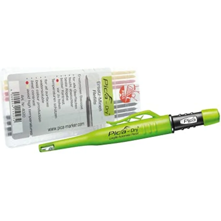Pica 4099101-94102 Dry Longlife Automatic Pen inkl. 8 Ersatzminen Basis Set