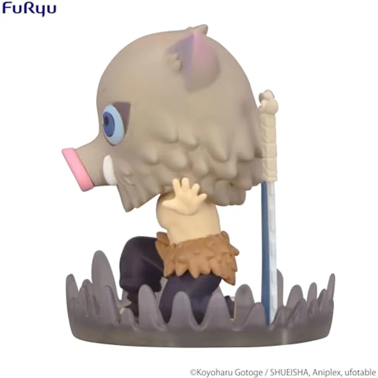 Furyu Demon Slayer: Kimetsu no Yaiba PVC Statue Hashibira Inosuke 7 cm, Detailreiche Sammelfigur in Fensterbox – Bild 3