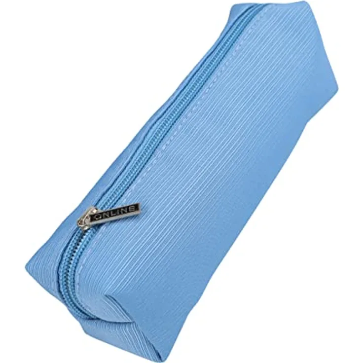 Online Premium-Schlampermäppchen/Pencil Case Retro Blau I Stylisches Schlamperetui für Jungen & Mädchen I Federmäppchen mit praktischem Reißverschluss I 1 Fach I Ideal für Schule, Uni & Büro