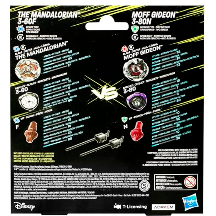 Beyblade X und Star Wars Collab The Mandalorian 3-60F vs. Moff Gideon 3-80N, Sammelfigur für 8 Jahre und älter – Bild 5