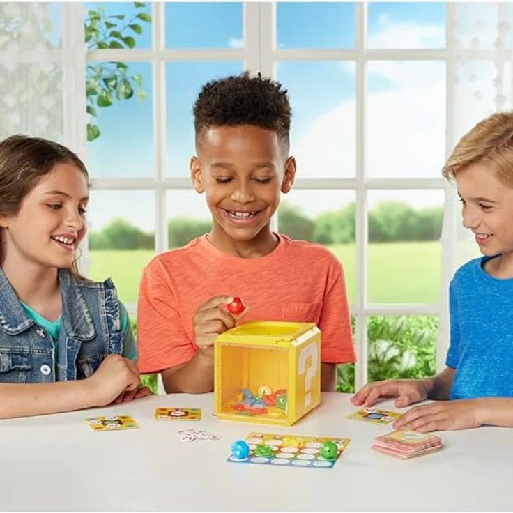 EPOCH Games 7556 Super Mario Question Block Game, Brettspiel für 2-6 Spieler, inkl. Quiz und BINGO, für Kinder ab 4 Jahren – Bild 4