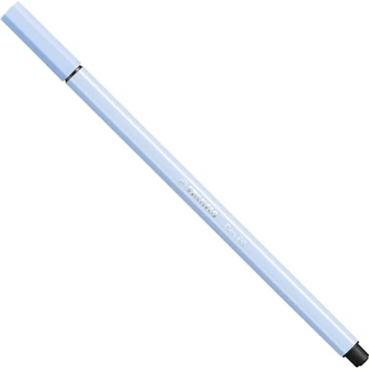 STABILO Premium-Filzstift Pen 68, Farbintensiver Filzstift mit 1 mm Strichstärke, kobaltblau hell – Bild 1