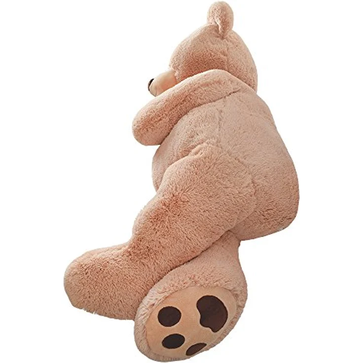 TE-Trend XXL Giant Teddy Bear Riesen Teddy Plüsch Kuscheltier 135 cm, Kuschelbär in beige – Waschbar & EN71 Richtlinie umfasst – Bild 5