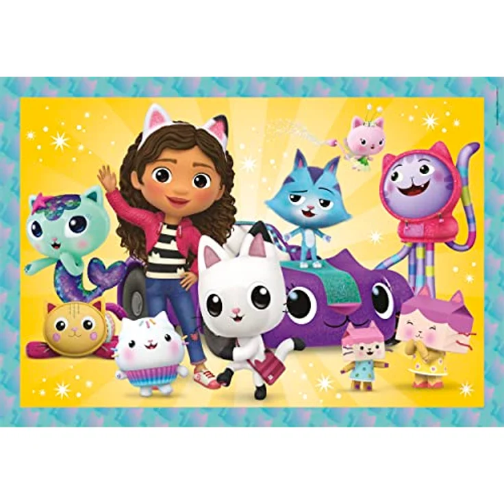 Clementoni DreamWorks Gabby's Dollhouse, Puzzle mit 24 Maxi-Teilen, 62 x 42 cm, fördert Feinmotorik und Konzentration, bunte Leuchtkraft, ab 3 Jahren – Bild 2