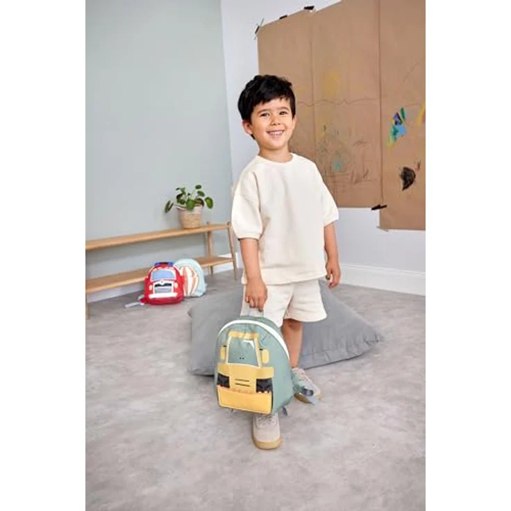 LÄSSIG Kleiner Kinderrucksack für Kita Kindertasche Krippenrucksack mit Brustgurt, 20 x 9.5 x 24 cm, 3,5 L/Tiny Backpack Excavator – Bild 5