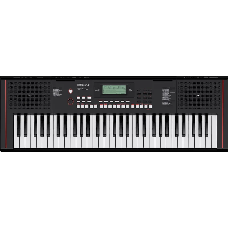 Roland E-X10, 61-Tasten Keyboard in Schwarz mit 600 Sounds, Lernfunktionen und Auto-Begleitfunktion