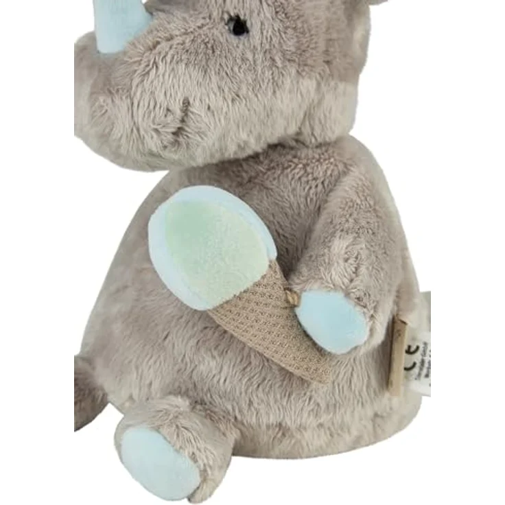 Sterntaler Kuscheltier M Noah, weiches Stofftier mit Polyesterwatte und Granulat, EIS in der Hand, 17 × 14 × 14 cm – grau – Bild 5