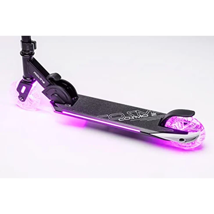 Movino Cityroller Cosmo 2, Kinderroller Schwarz mit ABEC-7 Kugellagern, max. Benutzergewicht 50 kg, höhenverstellbarer Lenker bis 81 cm – Bild 9