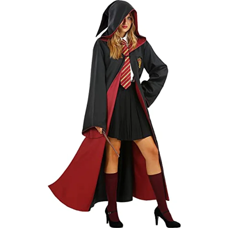 Funidelia Harry Potter Gryffindor Umhang Replik für Erwachsene in XL Schwarz - Zauberer Kostüm für Partys, Karneval & Halloween – Bild 4