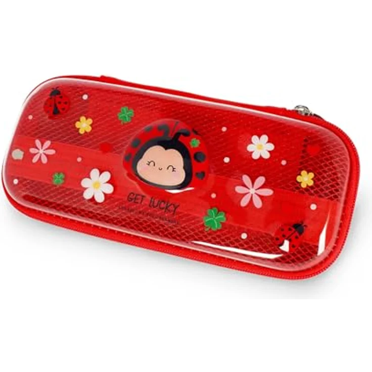 Legami Wonderwow Federmäppchen, Ladybug Motiv, 2 Fächer, Stifthalter und Netzstoff-Innenfach, Reißverschluss, 23 x 11 x 5 cm – Bild 2