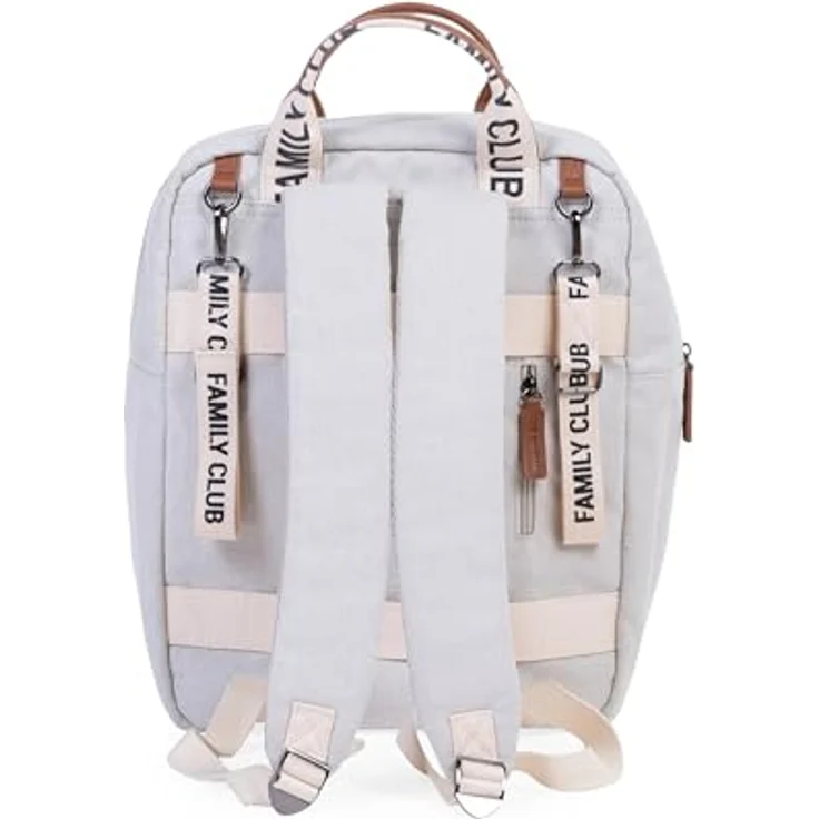CHILDHOME Wickelrucksack Family Bag Club, Großes Fassungsvermögen, Multifunktional, Isotherm Taschen, Trolley-Koffer Durchgang, Kinderwagenbefestigung, 20,5L, Ecru – Bild 2