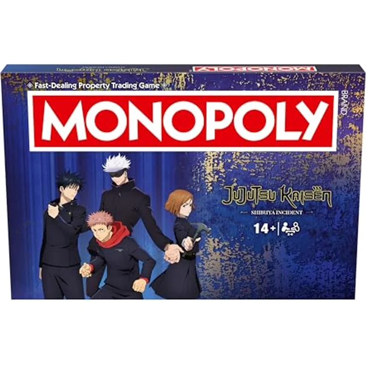 Winning Moves Jujutsu Kaisen Monopoly, klassisches Brettspiel für 2-6 Spieler, mit 7 Spielsteinen und JJK-Themenkarten – Bild 2