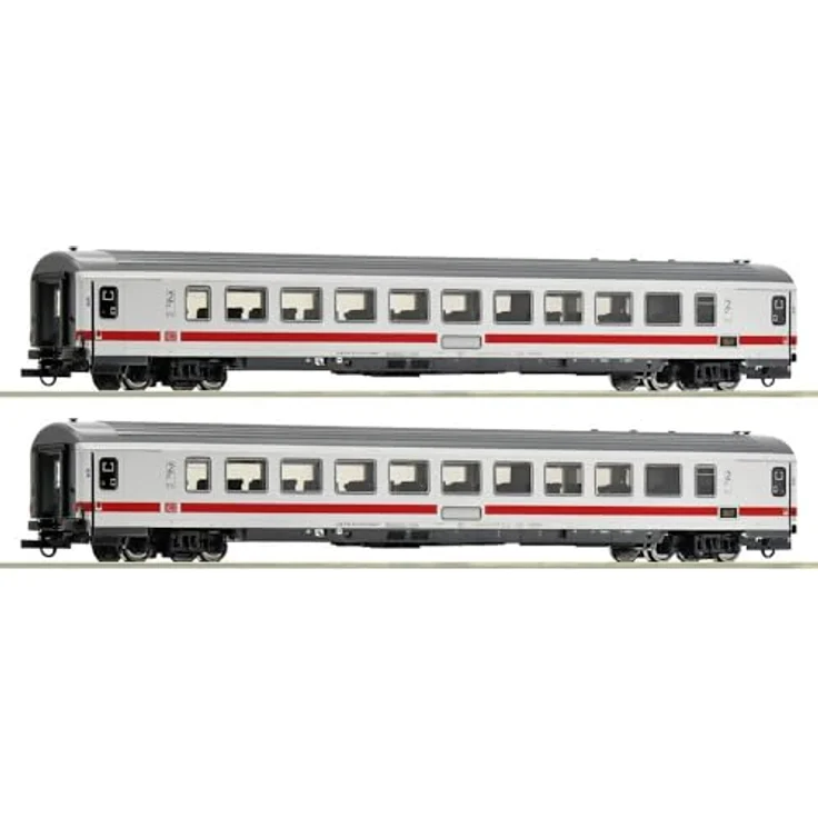 Roco 6200155, Modelleisenbahn-Wagen-Set, 2er-Set IC 2310 der Deutschen Bahn AG, farblich gestaltet in Rot und Grün, Maßstab H0 (1:87) – Bild 2