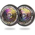 Root Industries Honeycore Stunt-Scooter Rollen 110mm Rainbow, Leichte Waben Struktur, Abec 11 Kugellager