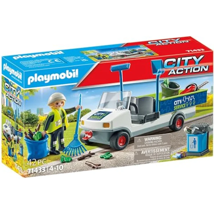 PLAYMOBIL 71433 Stadtreinigung mit E-Fahrzeug Spielset, Spielzeugauto, Zubehör für Recycling und Umweltschutz, Mehrfarbig – Bild 3