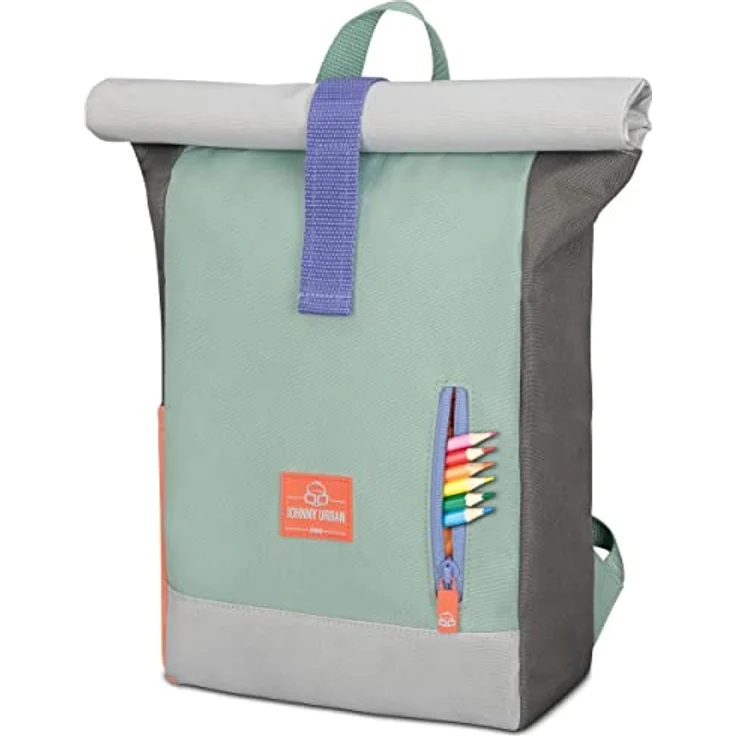 Johnny Urban Rucksack Kinder Jungen & Mädchen Mint - Junior Aaron - Kinderrucksack mit Brustgurt - Aus recyceltem Material - Ab 3 Jahre - 8L - Wasserabweisend – Bild 2
