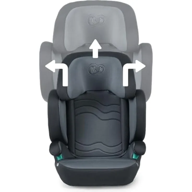 Kinderkraft XPAND 2 i-Size Kindersitz 100-150 cm, Kinderautositz, Höchste Sicherheitsstandards, Einfacher Montage mit ISOFIX, Hochwertige Materialien, Einstellung der Kopfstütze und Breite, Schwarz