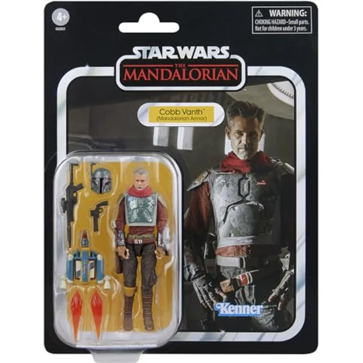 Star Wars The Vintage Collection Cobb Vanth, Deluxe Action-Figur mit mandalorianischer Rüstung, 9,5 cm, inklusive Jetpack und Blastern – Bild 3