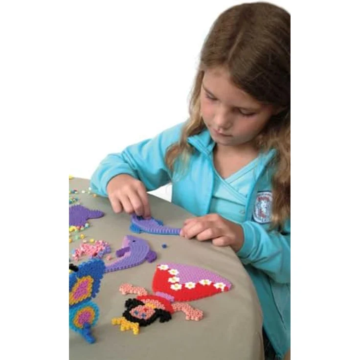 Hama Perlen 201-17 Bügelperlen Beutel mit ca. 3.000 bunten Midi Bastelperlen mit Durchmesser 5 mm in Grau, kreativer Bastelspaß für Kinder ab 5 Jahren, Klein – Bild 3
