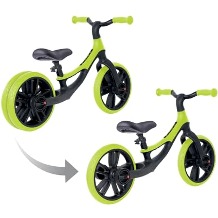 Globber Go Bike Elite Duo, Laufrad in hellgrün mit ergonomischem Design und höhenverstellbarem Sattel – Bild 8