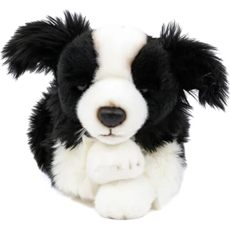 Teddys Rothenburg Kuscheltier Hund Border Collie 30 cm liegend schwarz/weiß Plüschhund Plüschtier – Bild 2