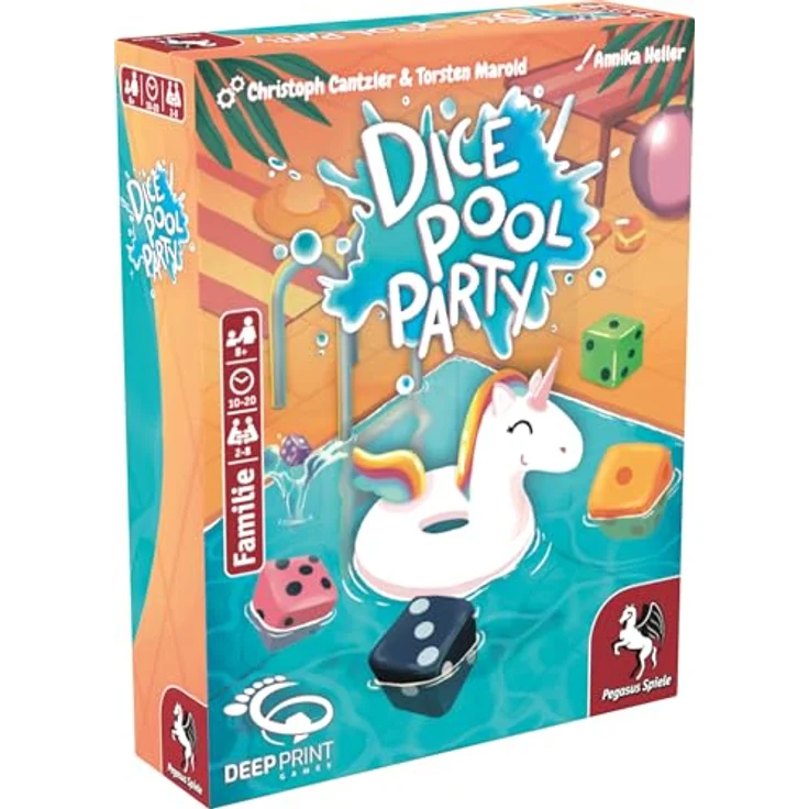 Pegasus Spiele Dice Pool Party, Familienspiel im Würfelspiel-Format – Bild 1