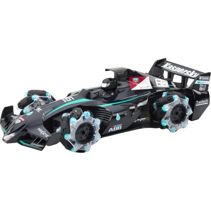 LEAN Toys 22679 RC-Rennwagen mit Raucheffekt, 2,4 GHz, schwarz für Kinder ab 3 Jahren