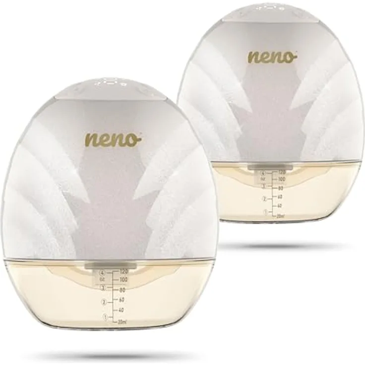 Neno Perla Twin, Kabellose Handfrei-Milchpumpe mit 3 Modi und 9 Stufen, Trichtergröße 26 mm, 19 mm, 22 mm