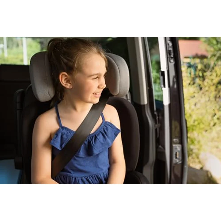Osann Kindersitz Musca Isofix i-Size ab 3 Jahre - 12 Jahre (100 cm - 150 cm) mit Isofix - Black, 14-fach höhenverstellbare Kopfstütze, Memoryschaum Seitenaufprallschutz – Bild 10