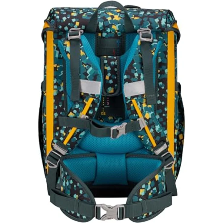 DerDieDas ErgoFlex Easy Schulranzenset 5-teilig Dino Time, ergonomisch gepolstert und atmungsaktiv - Blau – Bild 3