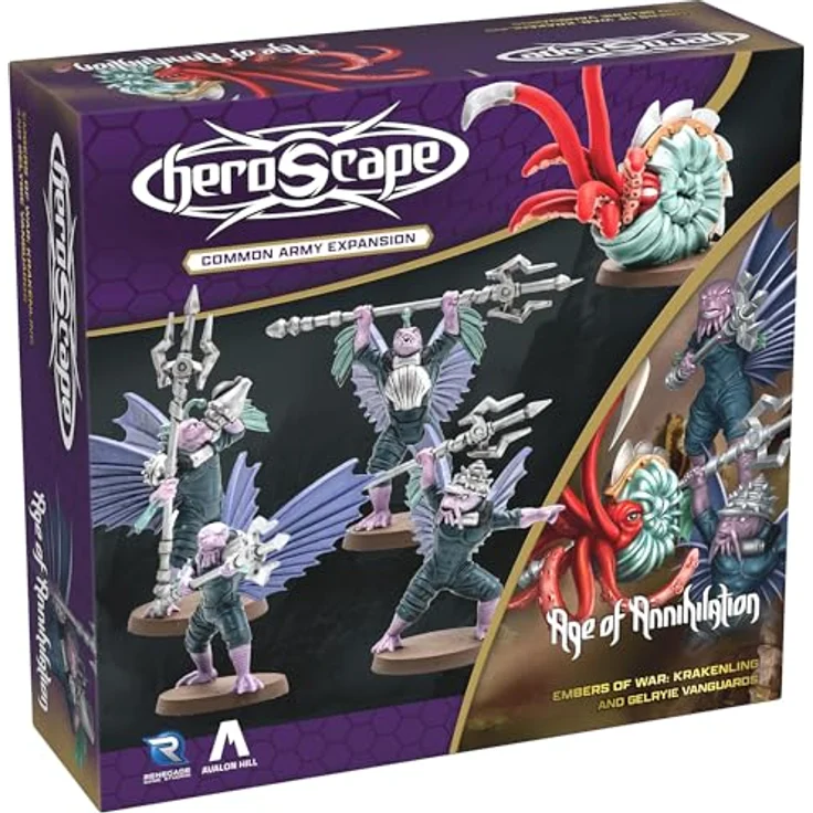 Renegade Heroscape Armeeerweiterung Embers of War: Krakenling & Gelryie Vanguards, für 2-4 Spieler, englische Version, strategische Erweiterung – Bild 1