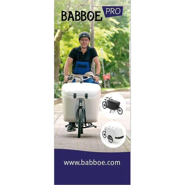 BOET by Babboe Roll-Up Banner Pro Bike, E-Bike Zubehör für Fahrradanhänger