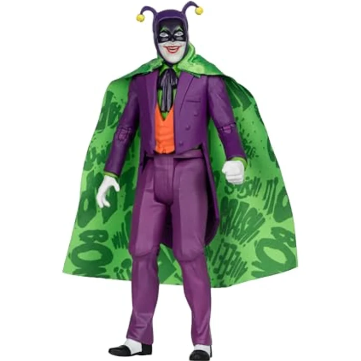 McFarlane Toys DC Retro Batman 66 Batmobil with Joker, detailreiches Fahrzeug mit beweglichen Rädern und rotierenden Lenkern, Gold Label – Bild 6