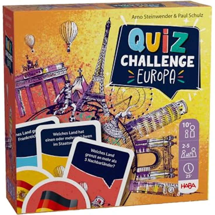 HABA Quiz Planet Europa, Kartenspiel mit 180 Quizkarten über 30 Länder, für Spieler ab 10 Jahren – Bild 1