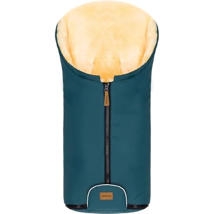 Fillikid Baby Winter Fußsack Lammfell Pamir, kuschelig warm ab Geburt, wind- und wasserabweisend, inkl. Baumwoll-Windel, Blaubär – Bild 1