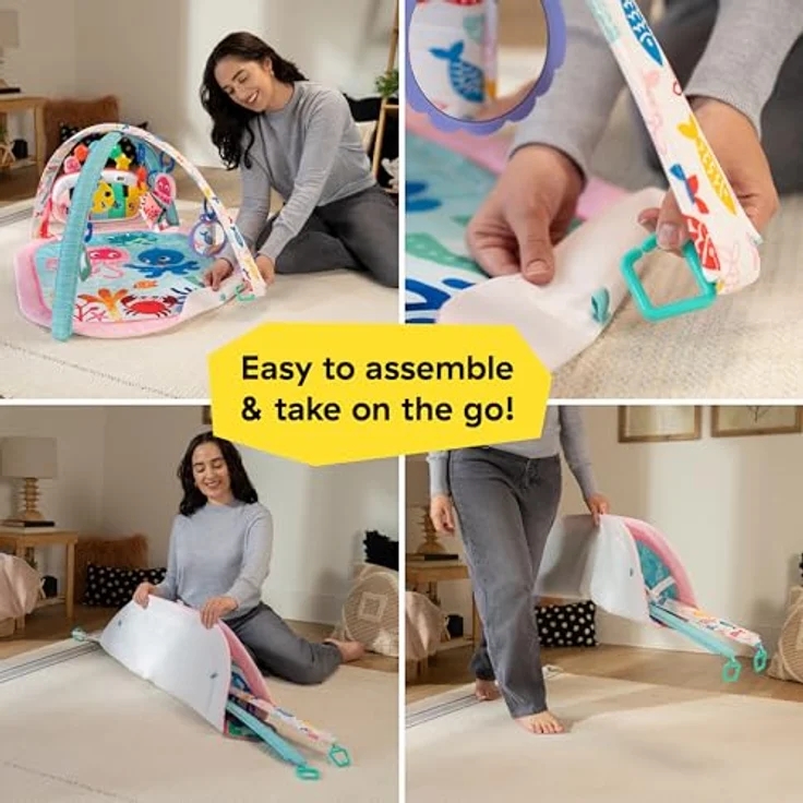 Baby Einstein 4-in-1 Kickin’ Tunes Jellyfish Jamboree, Musik- und Sprachentdecker-Spielzeug in Pink mit 90+ Melodien und 4 Spielmodi – Bild 14