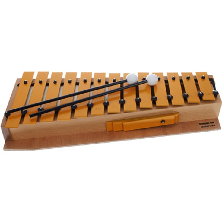 Studio 49 GAD Alto Glockenspiel DoReMi, Klangstahl, Tonumfang do2 bis la3, inklusive 1 Paar Schlägel, Resonanzkästen aus Vollholz