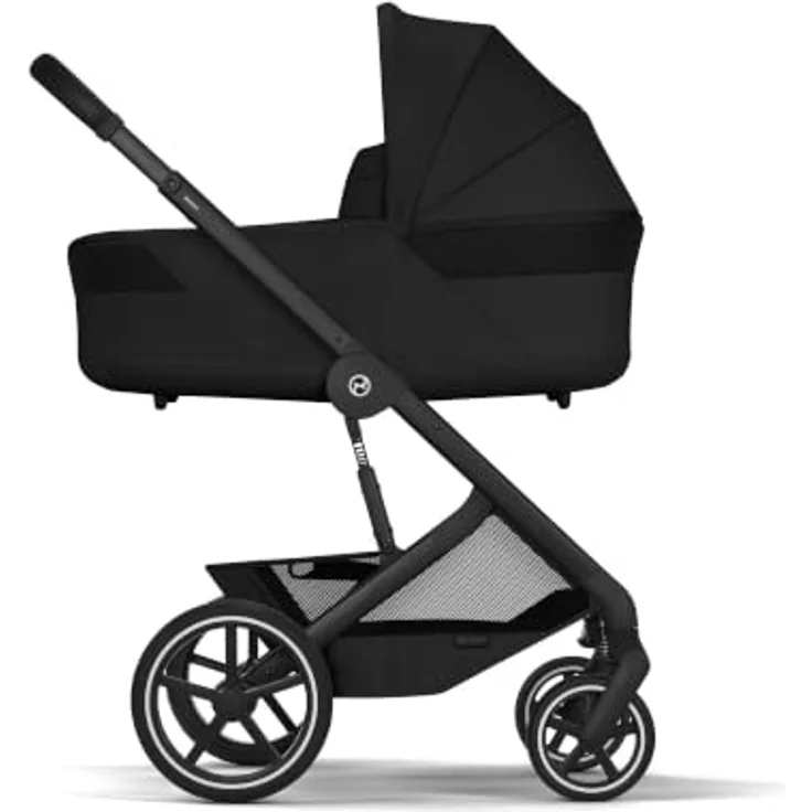 Cybex Balios S Lux Kombikinderwagen inkl. Cot S LUX Babywanne, komfortable Babywanne, umsetzbarer Sportsitz, Farbe: Moon Black – Bild 4