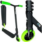 F26 Chilli Pro Base Critter Stunt-Scooter Park I Anfänger I Profi I Trick I Tret I Kinder I Roller I Schnelle Rollen I ABEC 9 I Stahl Lenker I Fantic26 Griptape I (Reaper Mini H=75cm Schwarz/Grün)