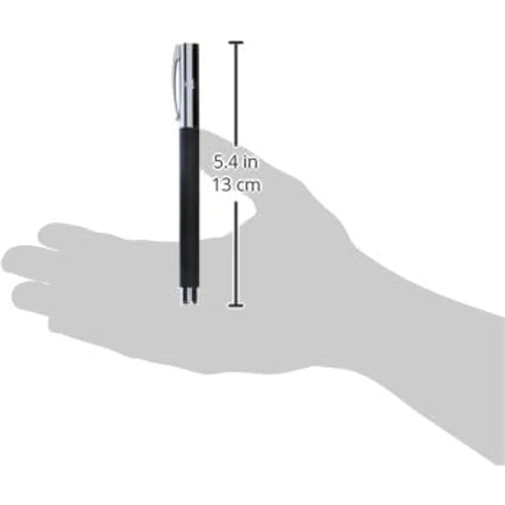Faber-Castell Ambition, Schreibstift aus gebürstetem Edelharz (Schwarz) mit Metallapplikationen und schneller Keramikmine, 1 Stück – Bild 4