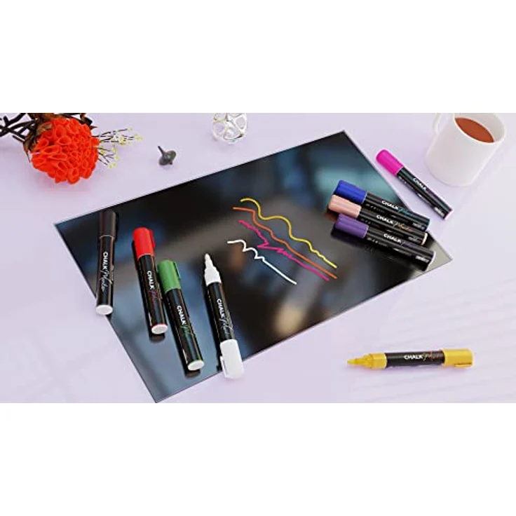 ALLboards Whiteboard Marker CM-SET, 4-tlg. Set für präzises Schreiben und Zeichnen, schwarz – Bild 5