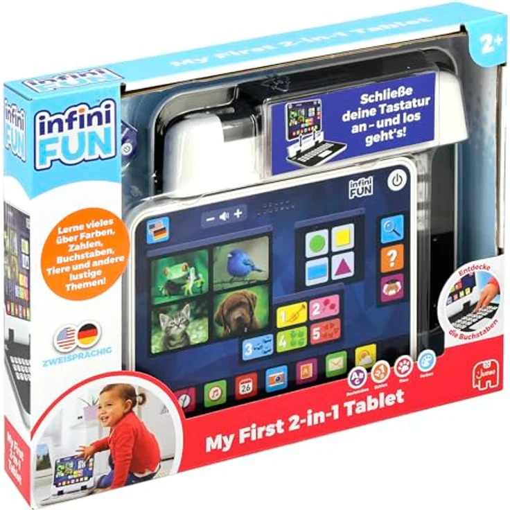 Jumbo My First 2 in 1 Tablet, Lernspielzeug mit 3 Modi, Tablet und Laptop-Funktion, Deutsch – Bild 3