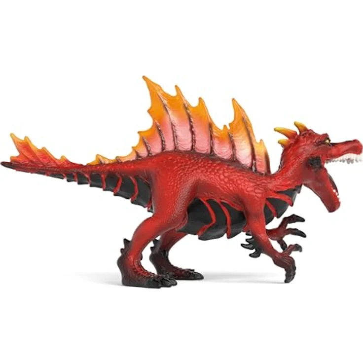 Schleich Eldrador Creatures, Feuersaurier vs Dschungelechse, kämpfendes Duell mit zwei Köpfen und flammendem Echsenkamm, 30 x 15 x 10 cm – Bild 5